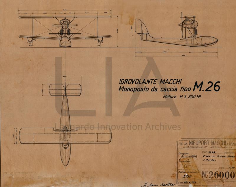 Idrovolante Macchi M.26 - trittico