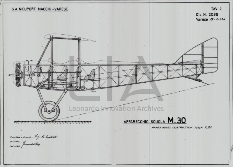Velivolo terrestre Macchi M.30 - versione scuola - particolari costruttivi (copia)