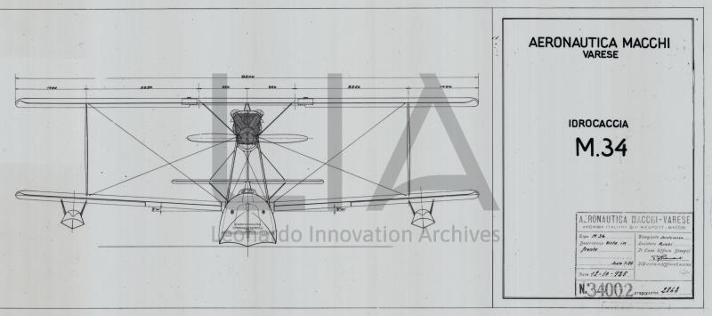 Idrocaccia Macchi M.34 - vista  frontale