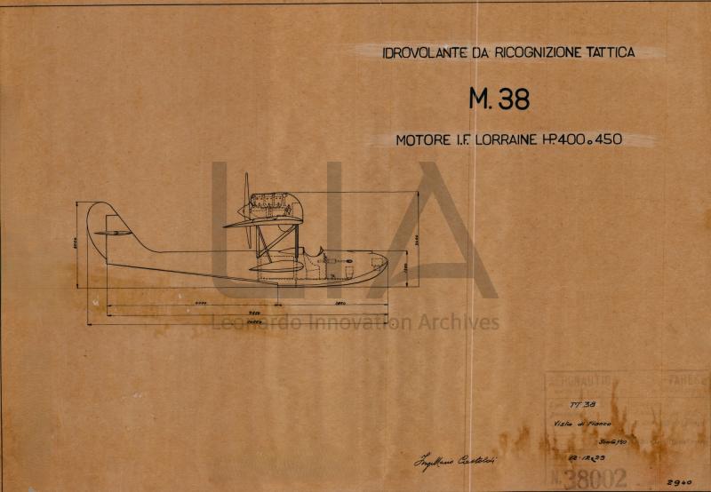 Idrovolante da ricognizione tattica M.38 - vista laterale