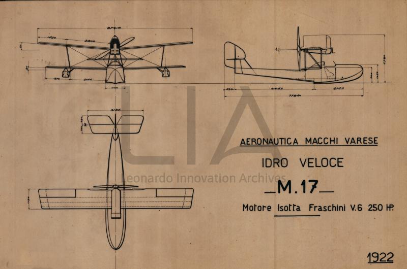 Idro veloce Macchi M.17 - trittico