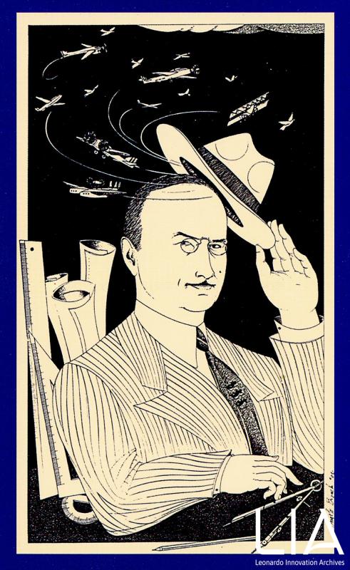 Caricatura ing. Marchetti eseguita negli anni 2000