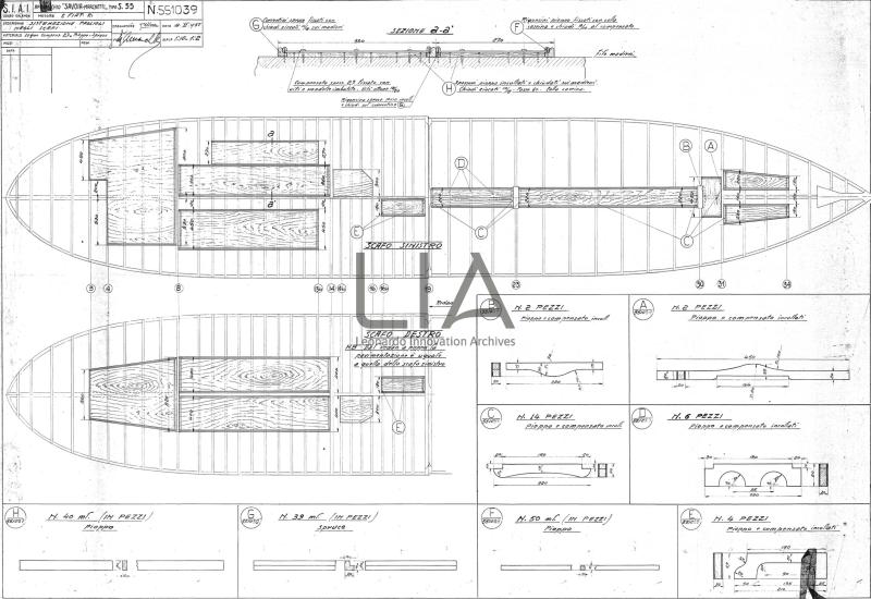 SIAI Marchetti - S.55 - Sistemazione paglioli negli scafi