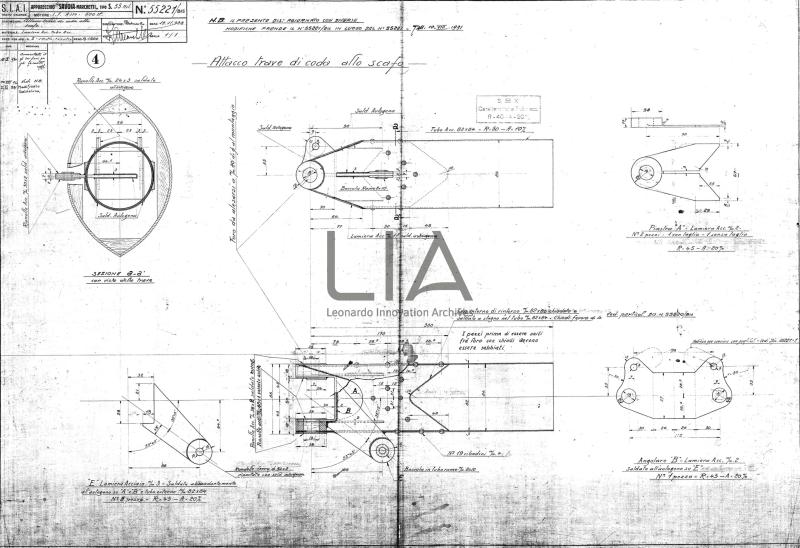 SIAI Marchetti - S.55 - Attacco trave di coda allo scafo