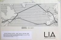 Velivolo S.55X -Tracciato seconda crociera Atlantica -Roma Chicago New York Roma
