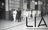 Visita ai reparti della delegazione marina militare dell'ing. Marchetti con Cape