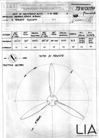 SIAI Marchetti - Eliche - Dati di montaggio elica metallica tripale PWO - 2 - diam. 3600