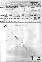 SIAI Marchetti - Eliche - Dati di montaggio elica metallica tripale PWO - 2 - diam. 3600