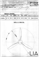 SIAI Marchetti - Eliche - Dati di montaggio elica tripale metallica W - diam. 3500
