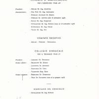 Composizione organi societari biennio 1948 - 1949