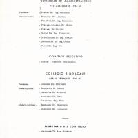 Cariche sociali per l'esercizio 1950-51