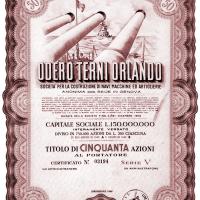 Titolo azionario della società Odero Terni Orlando