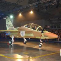 Roll-out del primo M-346 svoltosi a Venegono, alla presenza delle autorità, dei vertici aziendali e delle maestranze, 2003