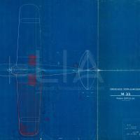 "Idro M.33  - Coppa Schneider - Motore Curtiss D 12 - Assieme vista in pianta"