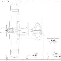 "Idro M.33  - Coppa Schneider - Motore Curtiss D 12 - Assieme vista in pianta"