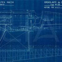 Aeronautica Macchi - Idro M.39 - Assieme vista longitudinale (cianografica)