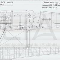 Aeronautica Macchi - Idro M.39 - Assieme vista longitudinale (copia su lucido)