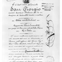 Atto costitutivo della San Giorgio; 1905