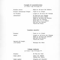 Cariche sociali per il triennio 1 luglio 1972 - 30 giugno 1975