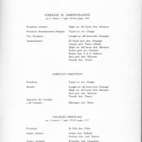 Cariche sociali per il triennio 1 luglio 1972 - 30 giugno 1975