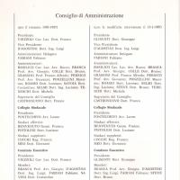 Cariche sociali per il triennio 1985 - 1987 e modifiche