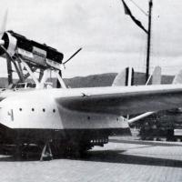 Velivolo S.55X - Nel bacino di carenaggio a Orbetello anno 1933