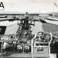 A101G - a terra - vista laterale particolare del gruppo trasmissione e propulsione