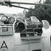 A101G - a terra - vista laterale particolare del gruppo trasmissione e propulsione
