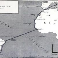 Velivolo S.55-Tracciato della rotta Italia Brasile