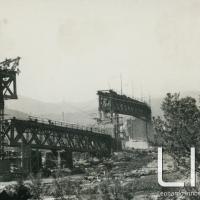OTO - Veduta del ponte ferroviario in riparazione