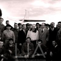 FIAT G 80 - Ing. Gabrielli con le maestranze dopo primo volo
