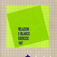 Relazione bilancio esercizio 1987 - Copertina