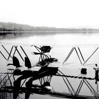 Nieuport Macchi - prototipo dell'M.12 sul lago di Varese - vista posteriore di tre quarti