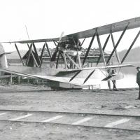 Nieuport Macchi - prototipo dell'M.12 alla Schiranna, sul lago di Varese - vista laterale
