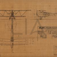 Nieuport Macchi - biplano per trasporto passeggeri M.15bis - trittico
