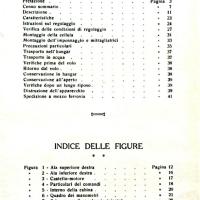 Nieuport-Macchi M.5 - manuale di istruzioni e norme - indice 1.