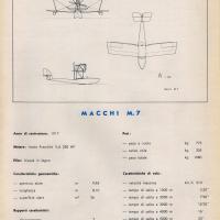 Nieuport-Macchi M.7 - scheda tecnica con  disegno del trittico
