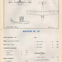 Nieuport-Macchi M.18 - scheda tecnica con  disegno del trittico