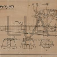 Idrovolante Macchi M.24 militare - vista laterale e sezioni