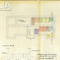 Pianta dei ricoveri antiaerei della casa B di Melara