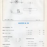Macchi M.26 - scheda tecnica con  disegno del trittico