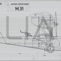 Velivolo terrestre Macchi M.31 - versione anfibio smontabile - vista laterale