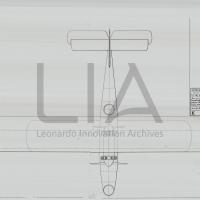 Biplano terrestre Macchi M.34 - vista  in pianta