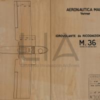 Idrovolante da ricognizione tattica Macchi M.36 - vista  in pianta