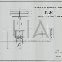 Idrovolante da ricognizione strategica M.37 - vista  in pianta (copia su lucido)