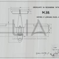 Idrovolante da ricognizione tattica M.38 - vista in pianta (copia su lucido)