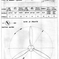 SIAI Marchetti - Eliche - Dati di montaggio elica metallica tripale PWO - 2 - diam. 3600