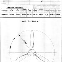 SIAI Marchetti - Eliche - Dati di montaggio elica tripale metallica W - diam. 3500