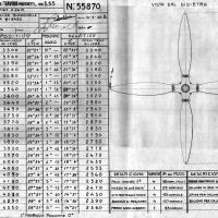 SIAI Marchetti - Eliche - Elica metallica quadripale propulsiva destra diam. 3420